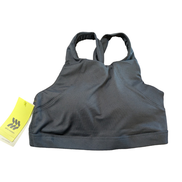 All in Motion Light Support Sports Bra XS Slate Gray Simplicity Twist Activewear - Picture 1 of 9
